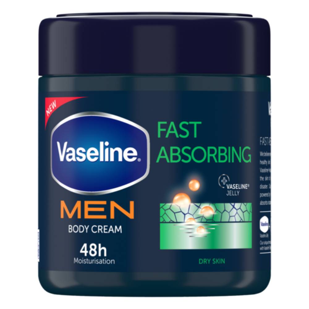 Vaseline Men Body Cream Fast Absorbing 400ml